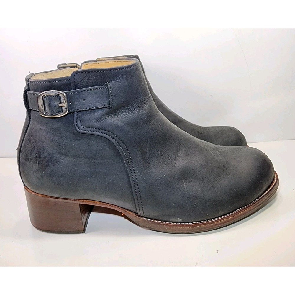 Adelante Shoe Co Carmen Buckle Bootie Womens 12.5 EE Black Handmade Orig $385